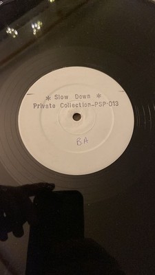 Rare 12'' Reggae white label record, VG+, Slow Down , Private Collection PSP 013