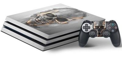 Design-Folie Skin Skull Gehäuse-Aufkleber Wrap für PS4 PRO Konsole Controller