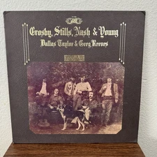 Crosby, Stills, Nash & Young - Deja Vu LP-Vinyl Gatefold Textured Sleeve-1970-VG