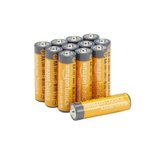 Amazon Basics 12-Pack AA Alkaline Batteries, 1.5 Volt, Long 12 Count AA/LR6
