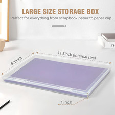 8 X 10 Photo Storage Box 6 Pack Scrapbook Papers Containers Plastic Organizers