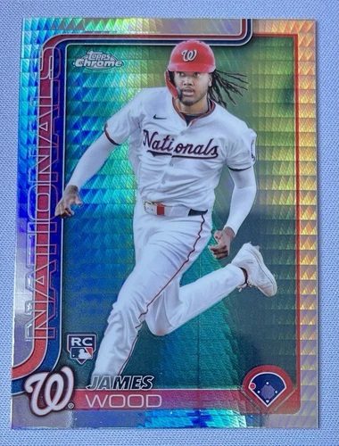 James Wood RC Prism Refractor #132 Topps Chrome 2025