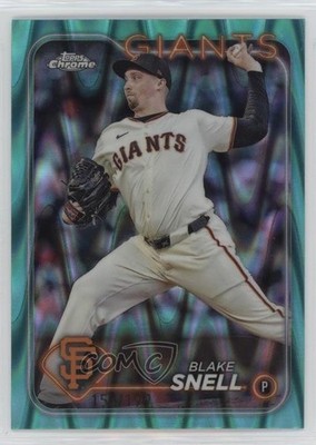 2024 Topps Chrome Aqua RayWave Refractor 153/199 Blake Snell #218 1ax