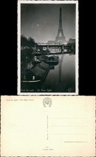 CPA Paris Eiffelturm bei Nacht Kähne 1937