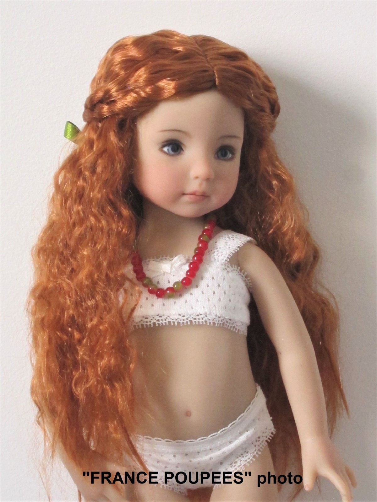 Perruque rousse pour poupée moderne Dianna Effner ajustement parfait 19cm - 3