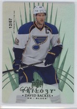 2014-15 Upper Deck Trilogy Radiant Green 12/57 David Backes #43 0c6