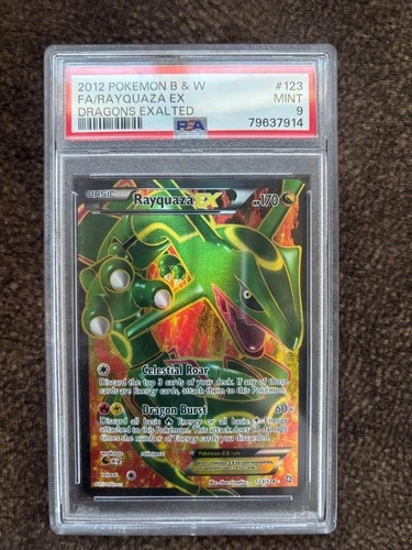 Black and White Rayquaza Dragons Exalted 123/124 PSA 9 MINT