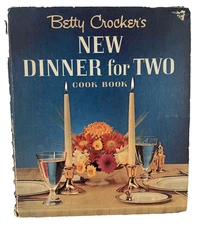 Vtg 1964 Betty Crockers New Dinner for Two Cookbook 1st Ed 1st Print Spiral READ