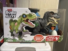 ZURU Robo Alive ATTACKING T-REX Robotic Dinosaur Pet Glow In Dark SLIME EGG 2020