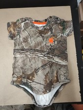 Carhartt RealTree Xtra Size 12M Camo Short Sleeve One Piece Bodysuit Baby...