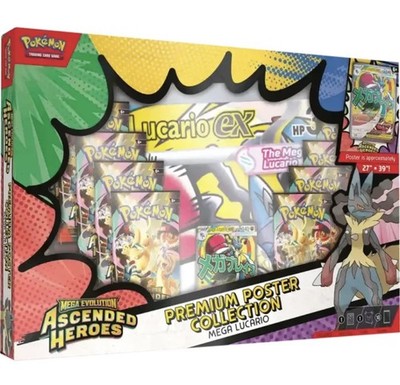 Pokemon Mega Evolution Ascended Heroes Premium Poster Collection Mega Lucario EN