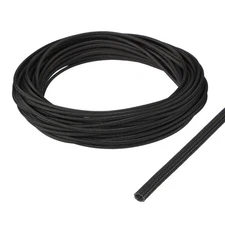 Insulation Cable Protector, 49.2Ft-1.5mm High TEMP Fiberglass Sleeve Black