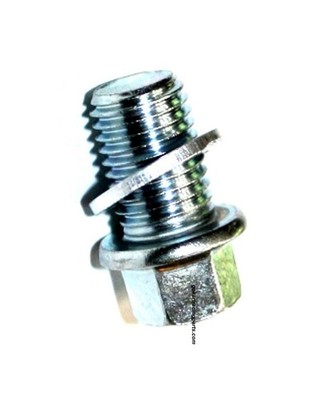(2 Pack) M10 X 1.5 Magnetic Engine Oil Drain Plug With Washer - For 212cc Go Kart, Small Engines