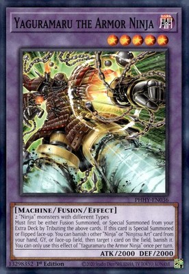 Yu-Gi-Oh! Yaguramaru The Armor Ninja 1st Ed. PHHY-EN036 Common NM/LP x1