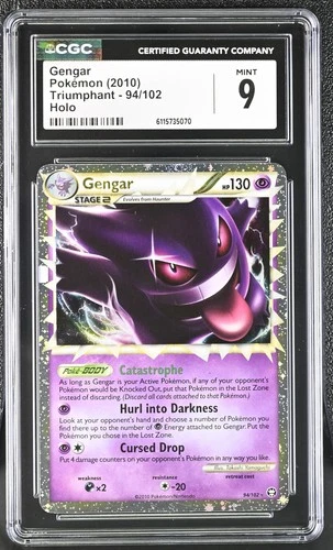 CGC 9 MINT Gengar 2010 Triumphant 94/102 Holo Pokemon Card