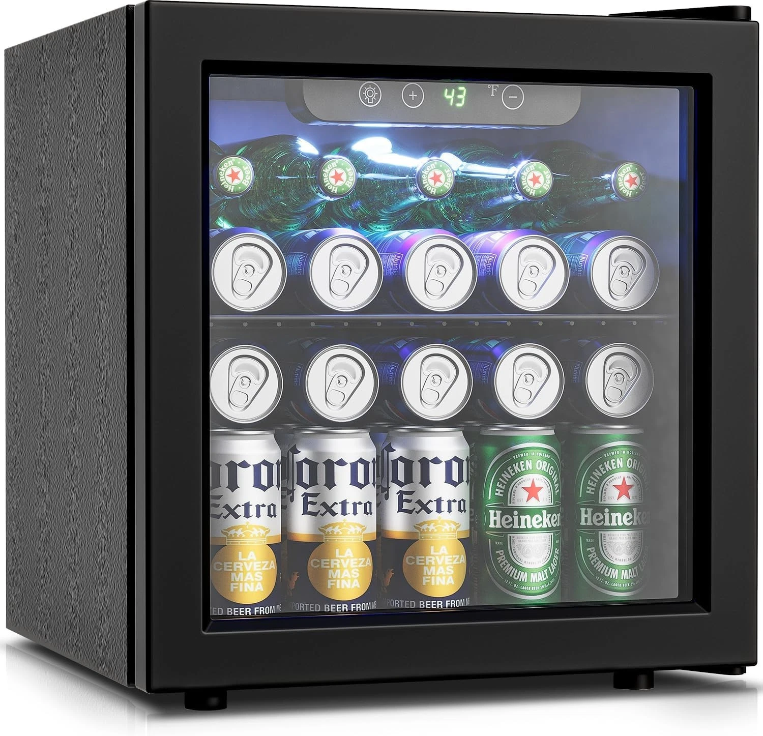Beverage Refrigerator Cooler - 12 Bottle 50 Can Mini Fridge with Glass Door, Sod
Opens in a new wind