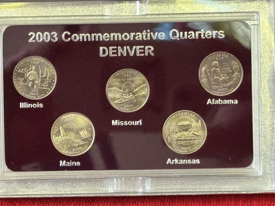 2003 50 States Commemorative Quarters - Denver -Philadelphia-Gold-Platinum Set - Image 4 of 4