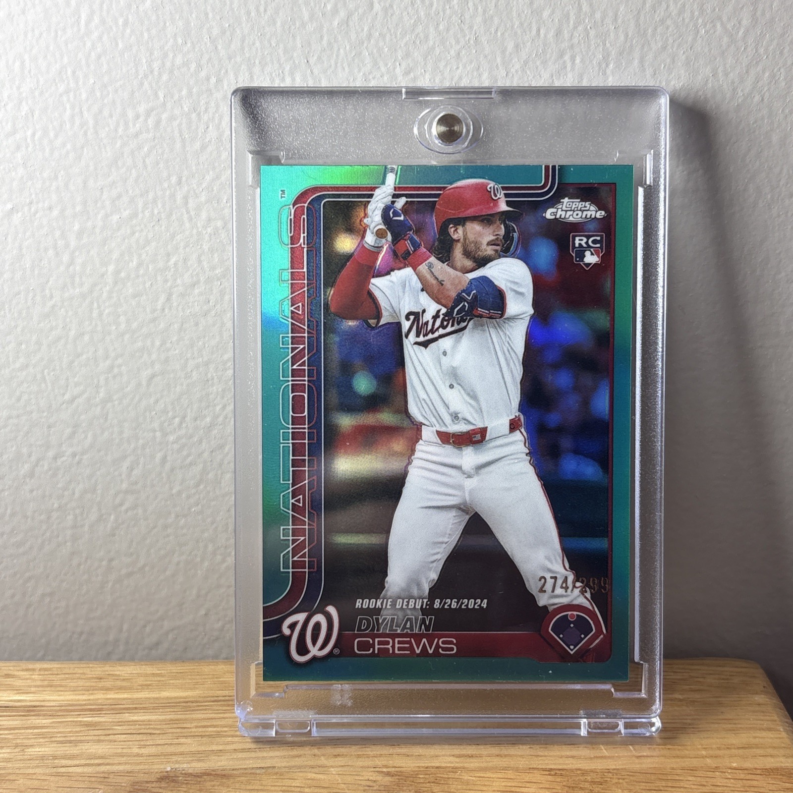 2025 Topps Chrome Update - Rookie Debut Dylan Crews Teal Raywave Refractor /299