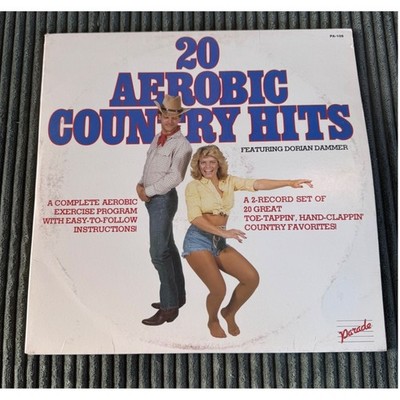 20 Aerobic Country Hits Dorian Dammer 2 LP Vinyl Record Set Parade PA-105 1982