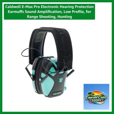 Adjustable Aqua E-Max Pro Earmuffs: Lightweight Sound Amplification for Hunting