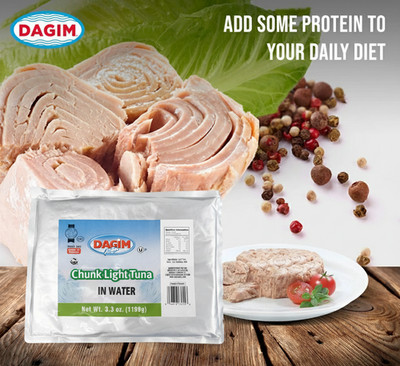 1.2kg DAGIM Chunk Light Kosher Tuna in Water (1 Pouch) - Product of Ecuador
