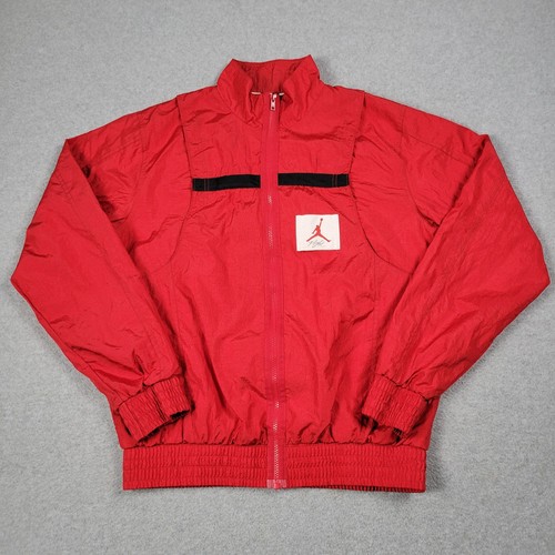 Nike Air Jordan Wings of Flight Jacket Men Medium Red Windbreaker Jumpman Retro