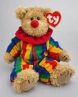RARE TY Beanie Baby Piccadilly 'Azalea' Clown Bear TAG ERRORS Vintage 1993