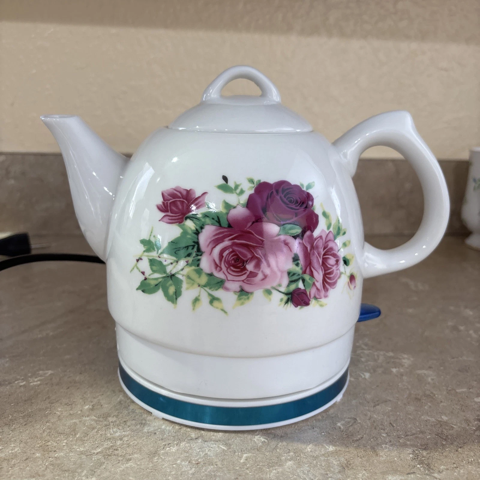 Electirc Ceramic Kettle Electric Ceramic Teapot Rose Ceramic Kettle Electric