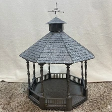 Vtg 1976 Michael Ricker Rare Large Pewter 3 Piece Gazebo With Weather Vane