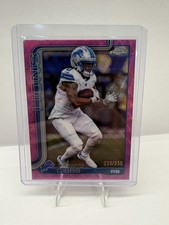 2025 Topps Chrome Jahmyr Gibbs Pink Refractor /250 No. 101