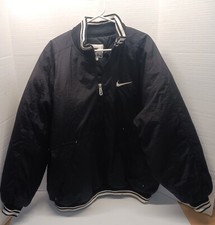 True Vintage Nike Gray Tag Black/white Pullover Puffer Coat - Adult Xl **rare**