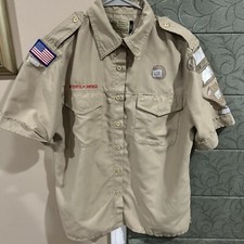 Vented Microfiber Poly Boy Scout BSA UNIFORM SHIRT Ladies Medium New Style I2