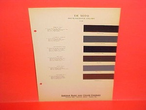 1934 DESOTO CONVERTIBLE CABRIOLET PHAETON BROUGHAM COUPE SEDAN PAINT CHIPS