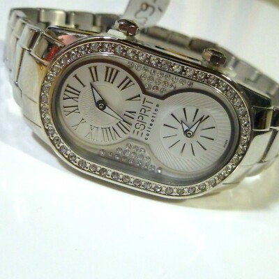 Gold Esprit Damenuhr Mit Zirkonia Steinen Zirkonia Steinen