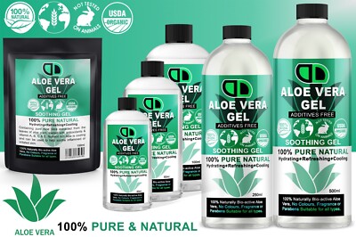 Aloe Vera Gel 100% rein natürlich Bio Mehrzweck beruhigende Haar- & Hautpflege