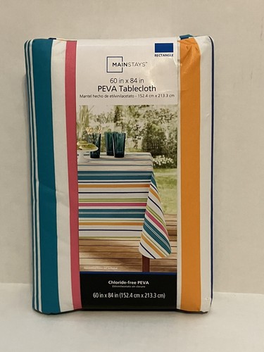 MainStay Peva Tablecloth 60 Inch X 84 Inch - Afbeelding 1 van 2