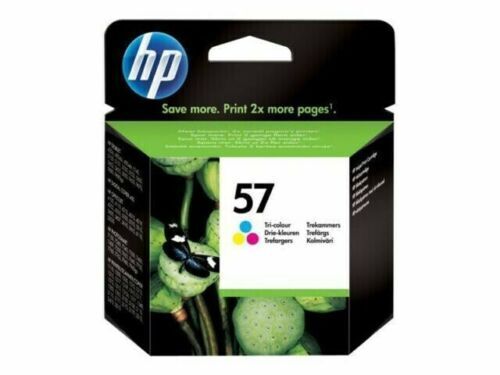 NEW GENUINE HP 57 Tri Colour C6657AE Ink Cartridges Cyan Magenta and Yellow