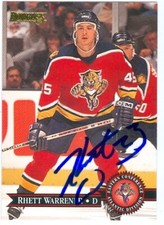 Rhett Warrener autographed Hockey Card (Florida Panthers) 1995 Donruss #358