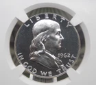 1962 Franklin PROOF Silver Half Dollar 50c NGC PF68 #014 Proof ECC&C, Inc.