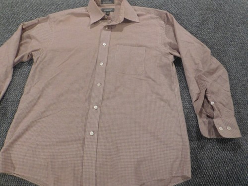 Croft and Barrow Mens Dress Shirt 15.5 red plaid button up - Picture 4 of 12
