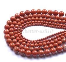 Natural Red Jasper Gemstone Round Beads 16" 4MM 6MM 8MM 10MM 12MM