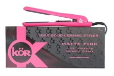 KOR 1.25" Cheetah Ceramic Hair Iron Straightener 100% Ceramic 3 Years Warranty
