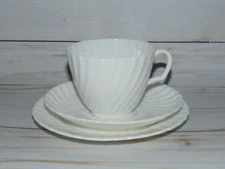 1789 Royal Adderley cup saucer and dessert plate set White Fife 8 available