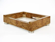 Restored Thorens TD 125 MKII Turntable Root Wood Veneer High Gloss