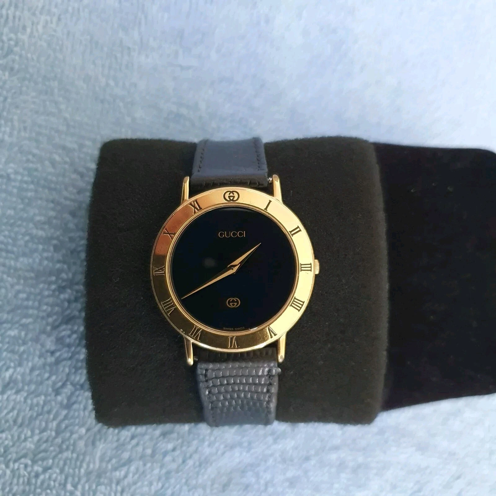 Montre homme Gucci 3000M plaqué or 18 carats (A371)