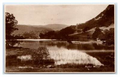 RPPC Rydal Water Lake District Cumbria England UK Valentines Postcard 