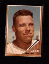 1962 Topps #102 AL SCHROLL Minnesota Twins