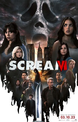 2023 Scream 6 Movie Poster 11X17 Sidney Prescott Jenna Ortega New York    
