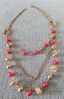 Vintage Multi Strand Layered Necklace Gold Tone Beaded Necklace Statement — photo 5