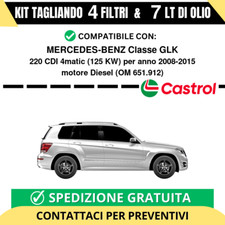 Tagliando per MERCEDES-BENZ Classe GLK 220 CDI 4matic 125 kw - 7 Lt di Castro...